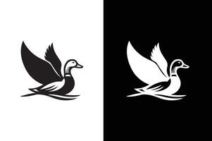 Black Duck icon illustration. simple duck icon design template . vector