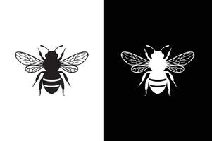 Simple Bee icon silhouette. The icon can be used for websites, print templates, presentation templates, illustrations. Bee icon silhouette black vector