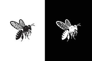 Simple Bee icon silhouette. The icon can be used for websites, print templates, presentation templates, illustrations. Bee icon silhouette vector