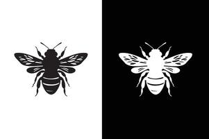 Bee icon silhouette illustration. The icon can be used for websites, print templates, presentation templates, illustrations. vector