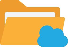 Cloud Folder Data vector