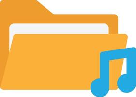 Folder File Music vector