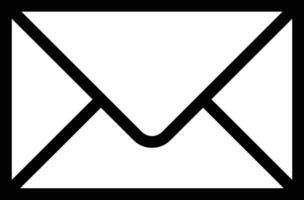 Mail Black Outline Icon vector