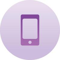 Smartphone Circle Icon with Purple Gradient Color vector