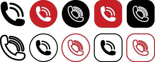 Phone Handle Signal Icon Set vector