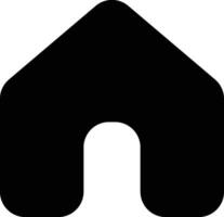 Home Black Solid Icon vector