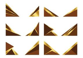 Abstract Luxury Geometric Corner Element Shape for Banner. Illustration Set vector