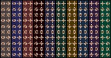 Set Of Seamless Geometric Shapes Pattern design vector