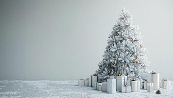 Decorated Christmas Tree With Presents photo