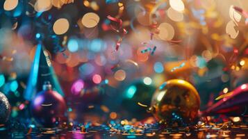 Champagne Toast With Confetti photo