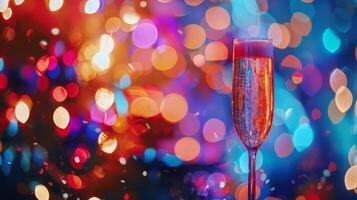 Champagne Toast With Confetti photo
