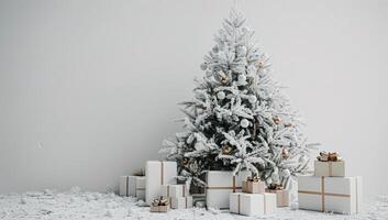 Decorated Christmas Tree With Presents photo