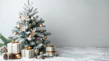 Decorated Christmas Tree With Presents photo