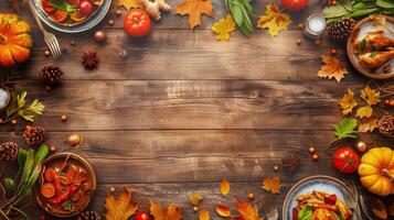 Rustic Autumn Table Setting photo