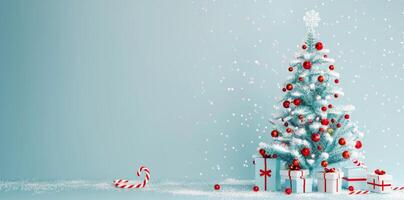 Decorated Christmas Tree With Presents photo