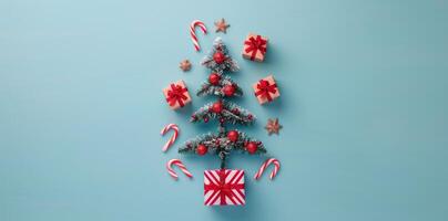 Decorated Christmas Tree With Presents photo