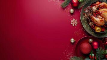 Christmas Dinner Table Setting photo