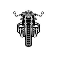 Custom motor front view monochrome isolated eps vector