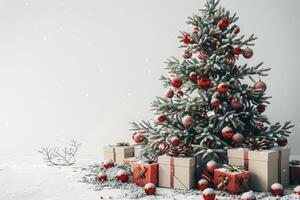 Decorated Christmas Tree With Gifts photo