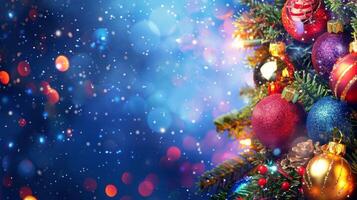 Christmas Tree Ornaments and Lights photo