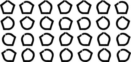 Abstract and geometric shapes collection. Geometric shapes set. Basic shape elements. Basic shapes for design. Geometric silhouette elements vector