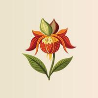 Creative Botanical set with flowers Design. vector