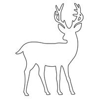 a deer outline on a white background vector