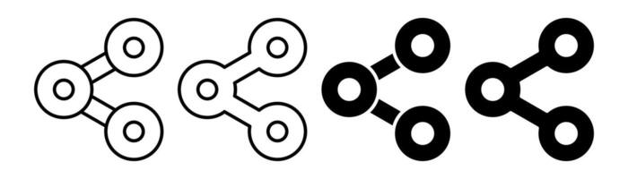 share icon set. design for web UI. vector