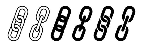 chain icon set. modern design isolated on white background vector