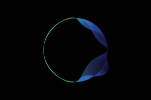 A circular frame made up of wavy, colorful lines. The central space is ideal for adding text or images. vector