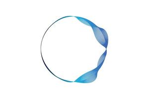 A circular frame made up of wavy, colorful lines. The central space is ideal for adding text or images. vector