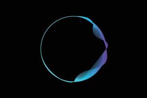 A circular frame featuring a gradient, empty space in the center for Text. vector