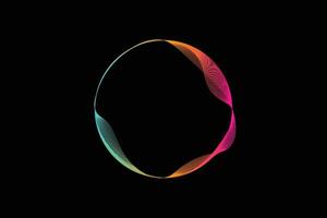 A circular frame featuring a gradient, empty space in the center for Text. vector