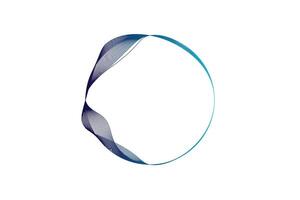 A circular frame made up of wavy, colorful lines. The central space is ideal for adding text or images. vector