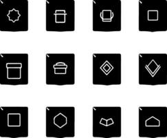 Silhouette Box Set Various Box Shapes Collection vector