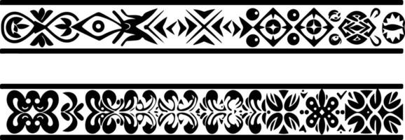 Simple Pattern Decorative Border Design vector