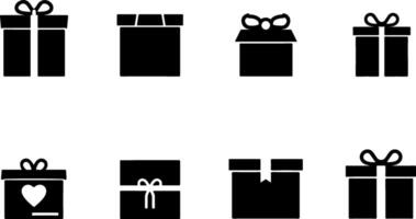 Silhouette Box Set Various Box Shapes Collection vector