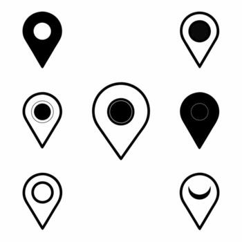 mapa marcador puntero icono vector