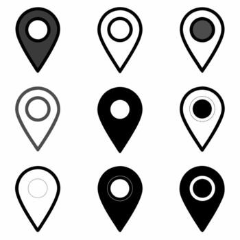 mapa marcador puntero icono vector