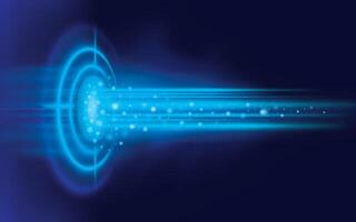 Abstract dynamic light lines background. Abstract Technology blue light lines moving to Target symbol vector