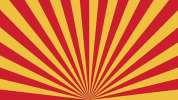 a red and yellow sunburst background vector