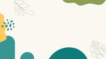 a colorful background with plants and leaves vector