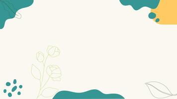 a colorful background with flowers and leaves vector