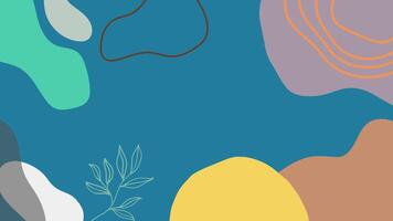 a colorful abstract background with leaves and rocks vector
