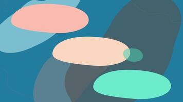 a blue background with a few different shapes vector