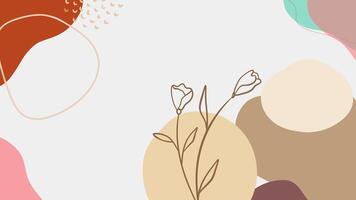a colorful abstract background with flowers and shapes vector