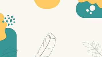 a colorful background with leaves and other shapes vector