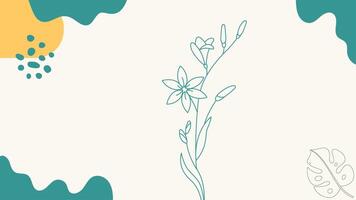 a flower is shown in a line drawing vector