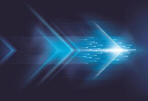 Abstract modern light lines background. High speed light arrow line technology effect. vector