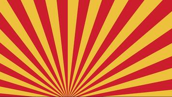 a red and yellow sunburst background vector